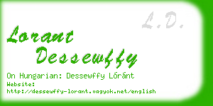 lorant dessewffy business card