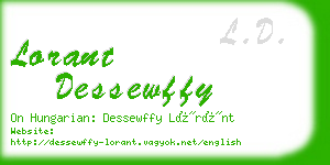 lorant dessewffy business card